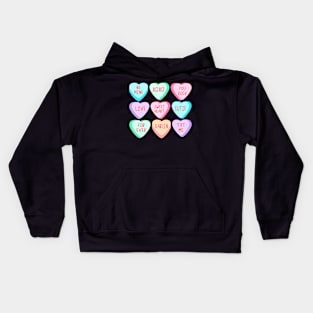 Candy Heart Valentines Day Funny Sarcastic Love Joke Kids Hoodie